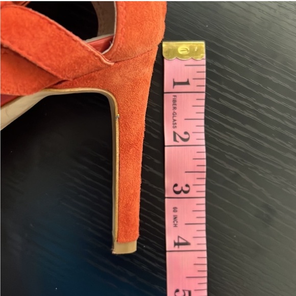 Banana Republic Burnt Orange Suede Lace Up Heels - Picture 8 of 8